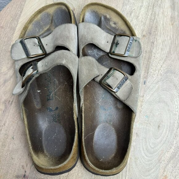 Betula by Birkenstock Leather/suede Sandals With 2 strap Buckles Size 40/9 Women - Picture 5 of 9